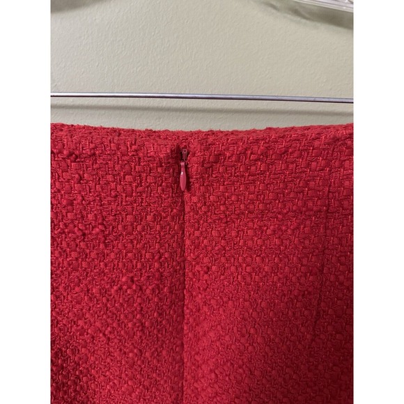 Veronica Beard Roman Tweed Boucle Mini Skirt Nantucket Red Sz 16 Preppy College - Picture 12 of 13